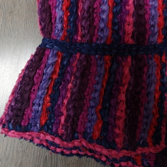 Striped Crocheted Vintage Knit Vest - Picture 5 of 6
